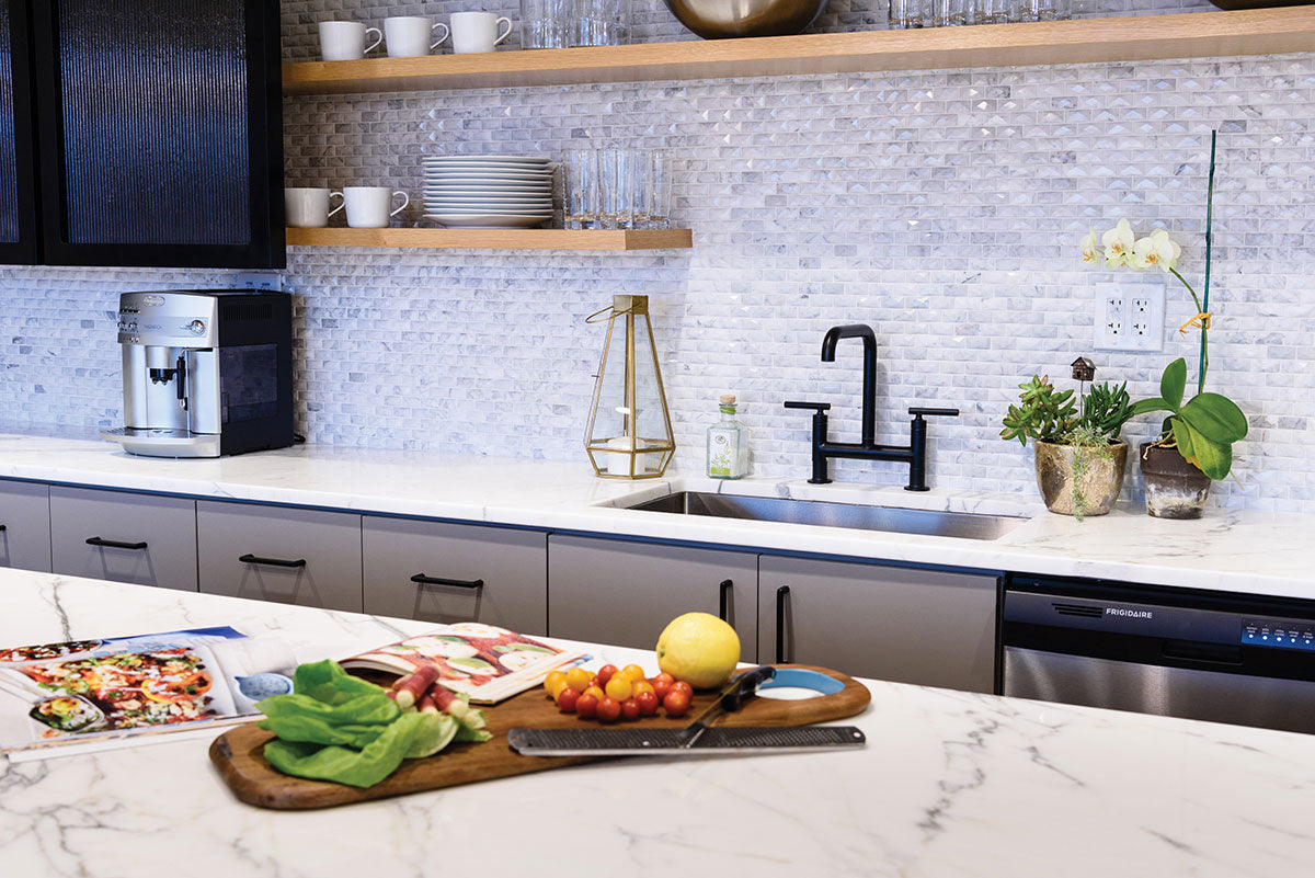 MSI Carrara White 1 x 2 3D Polished Marble Mosaic Tile