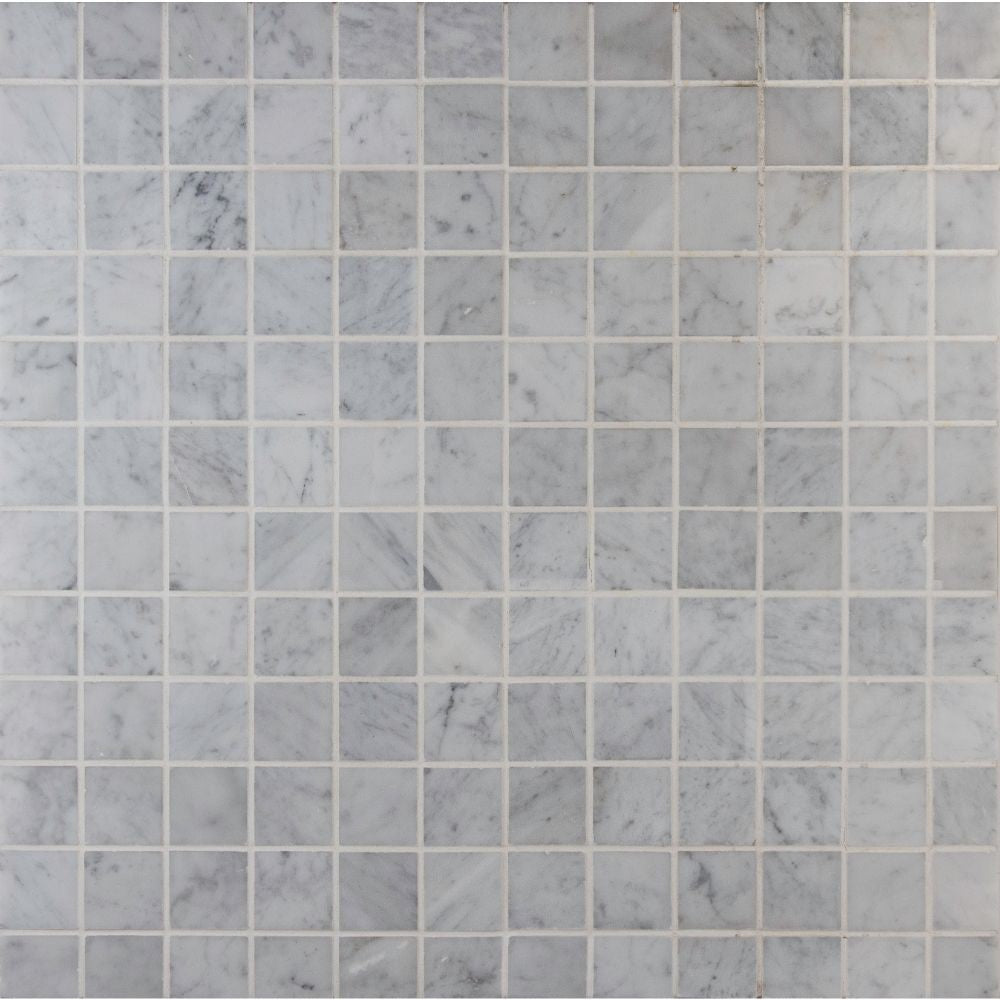 MSI Carrara White 2 x 2 Polished Marble Mosaic Tile
