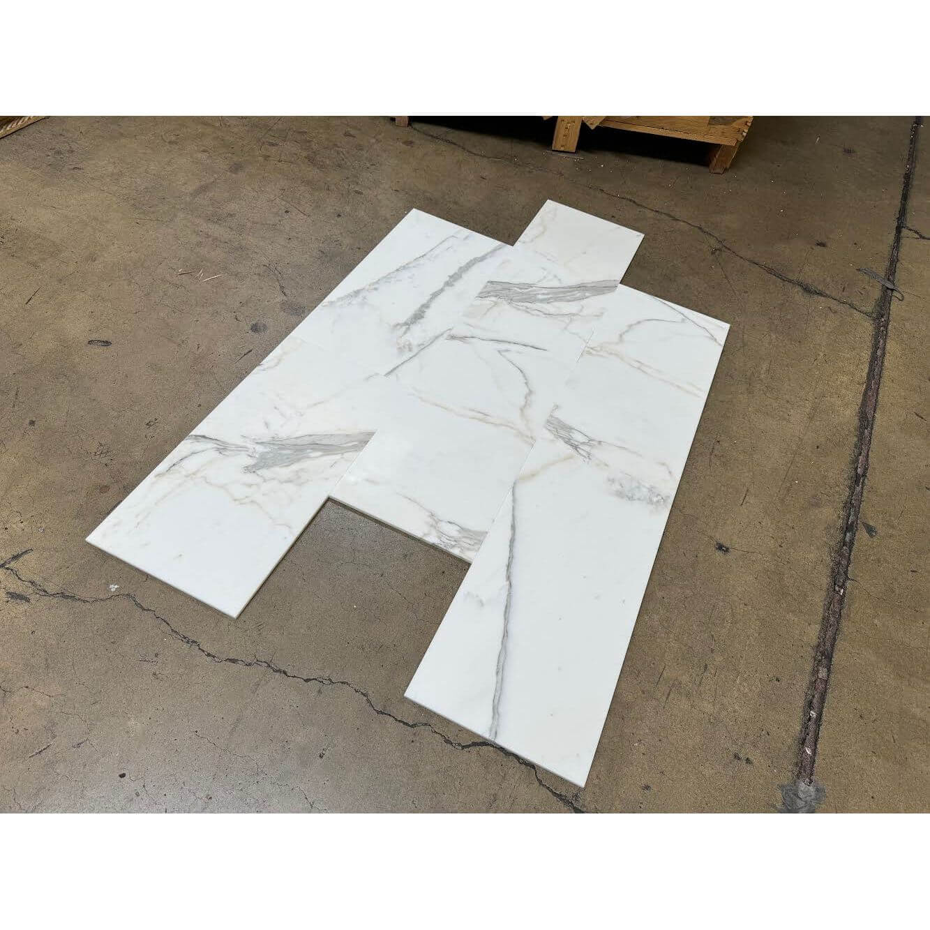 12x24 Calacatta Gold Italian Marble Tile - Hey Tiles