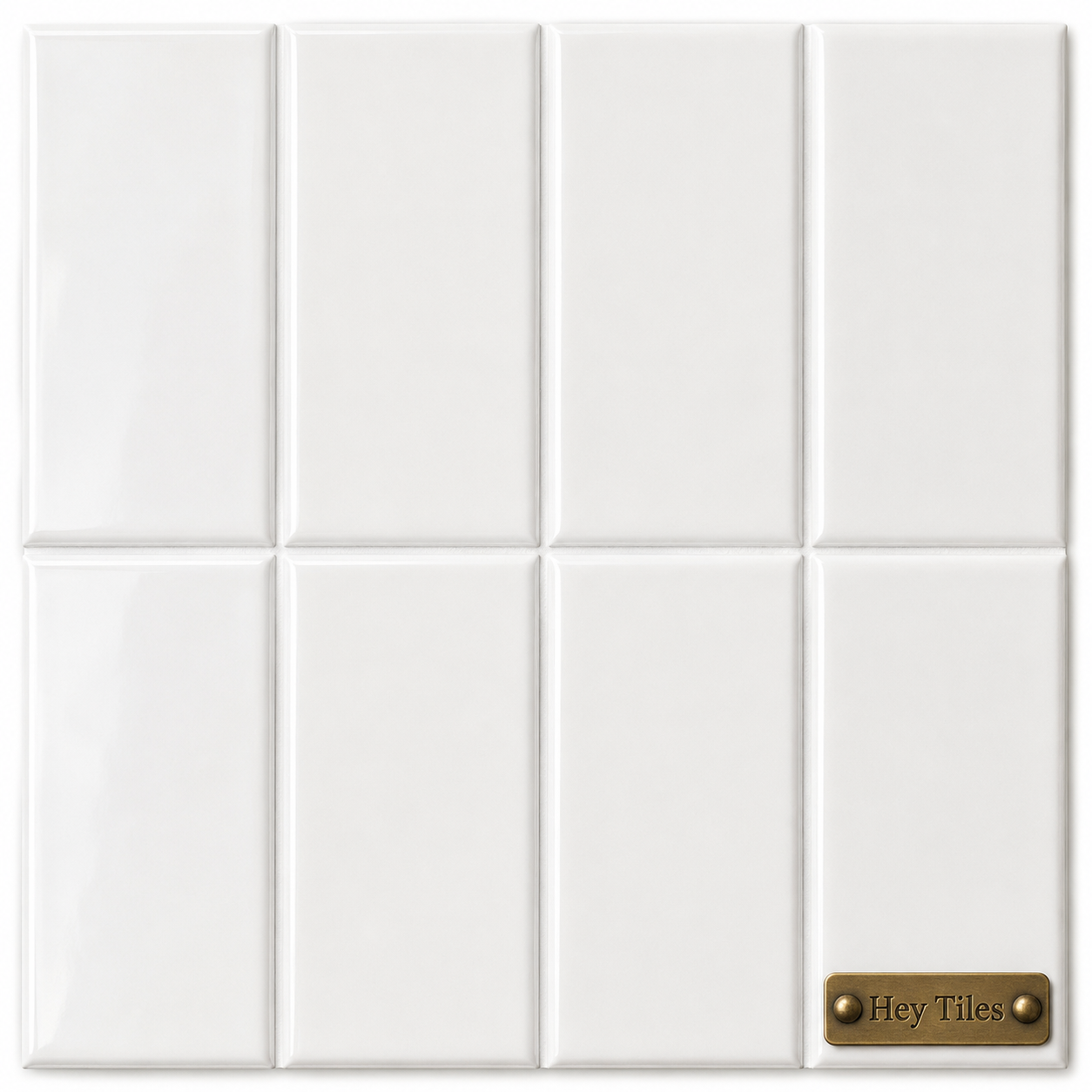Fujiwa Metro Series: 3" x 6" Atlas White Glossy Porcelain Field Tile