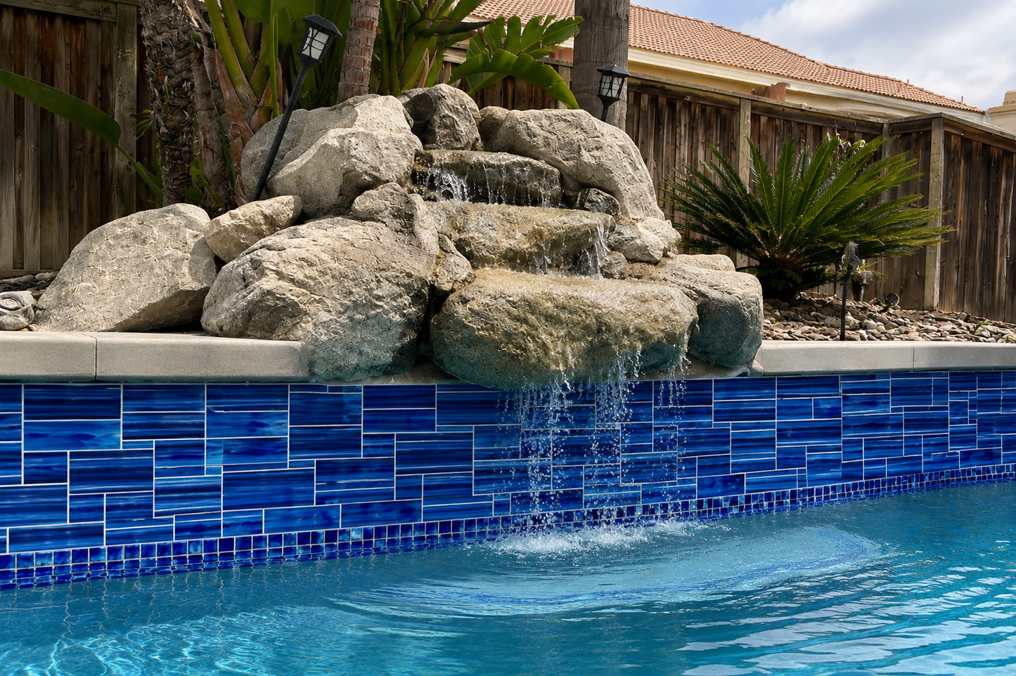 Fujiwa Omega Series: Blue Horizon Glossy Porcelain Pool Tile