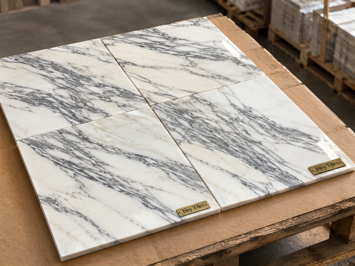 12x24 x 3/8 Arabescato Deluxe Italian Marble Tile