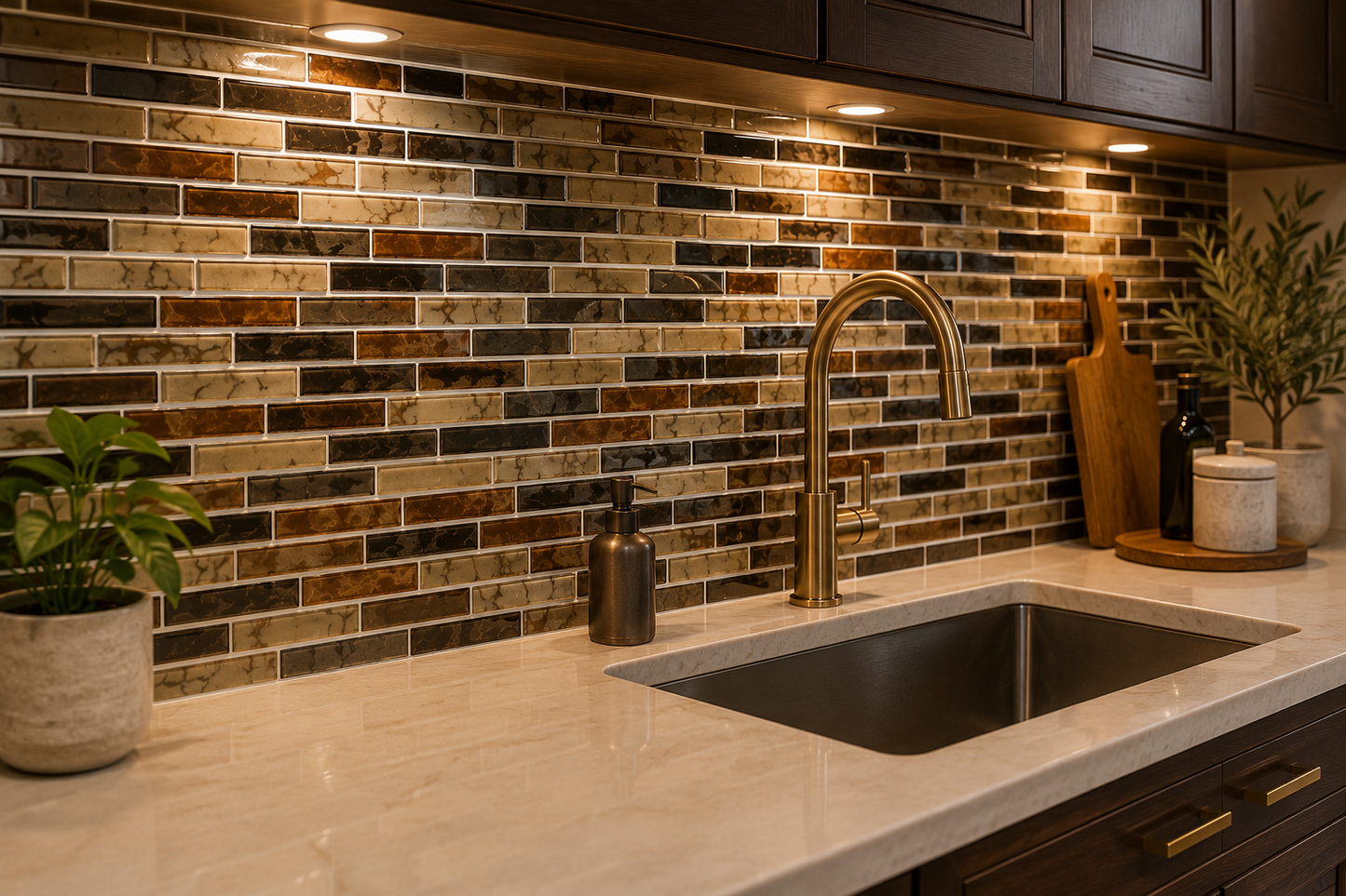 Fujiwa Lombo Series: 1/2" x 3-1/4" Kashmir Porcelain Pencil Mosaic Tile