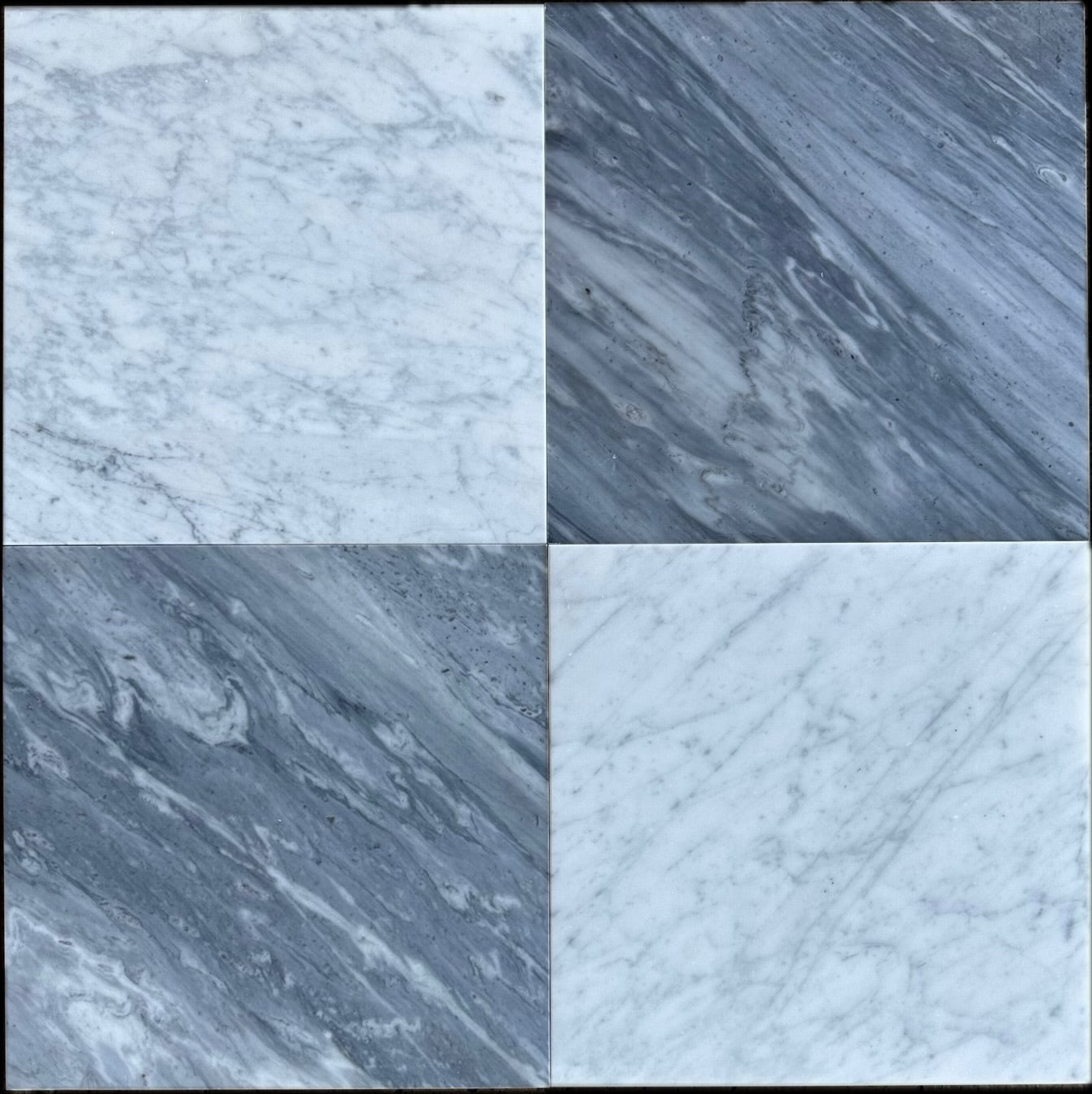 18x18 Bardiglio Nuvolato Italian Gray Marble Tile