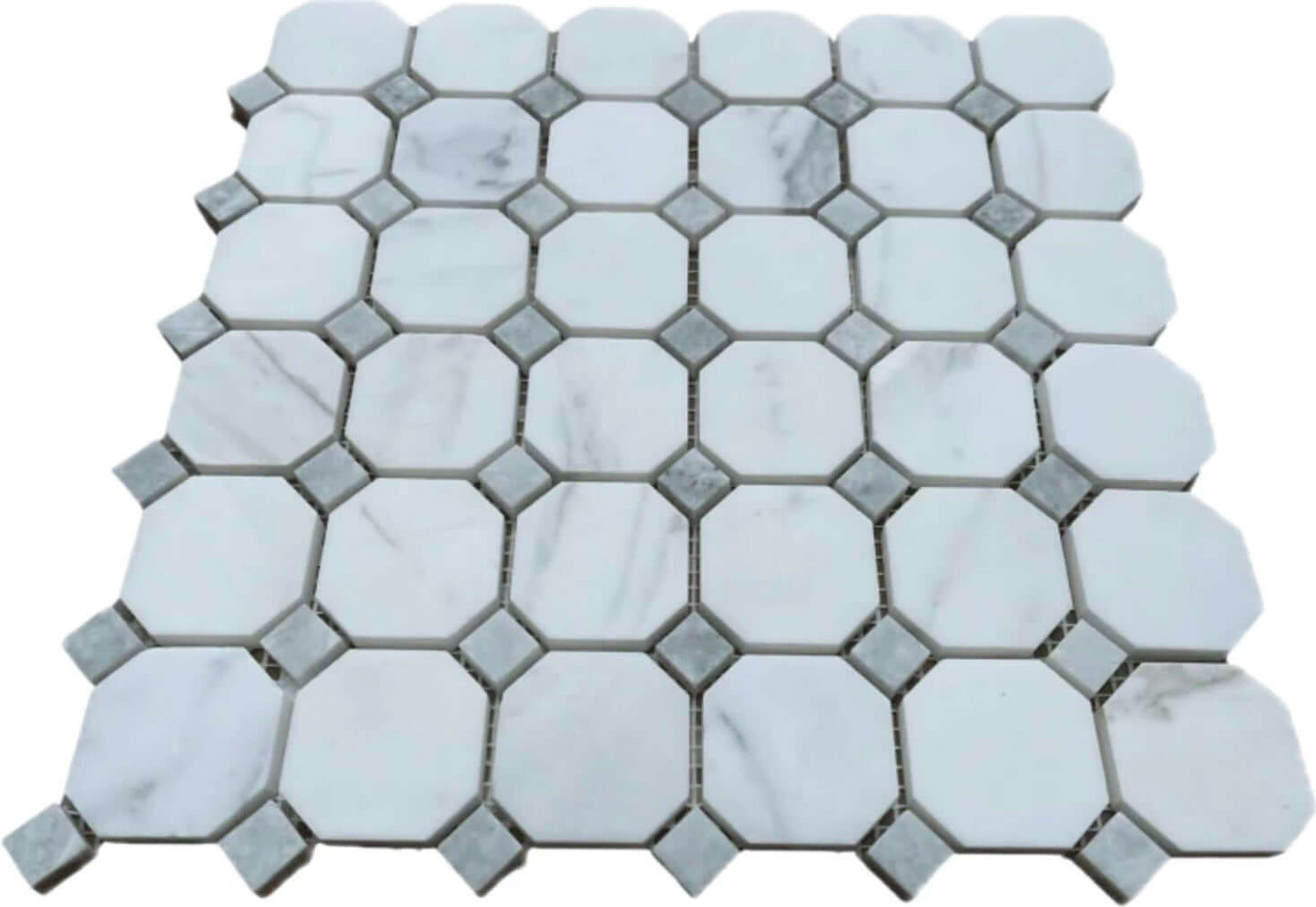 Calacatta Green Octagon CalaVerde Mosaic Tile