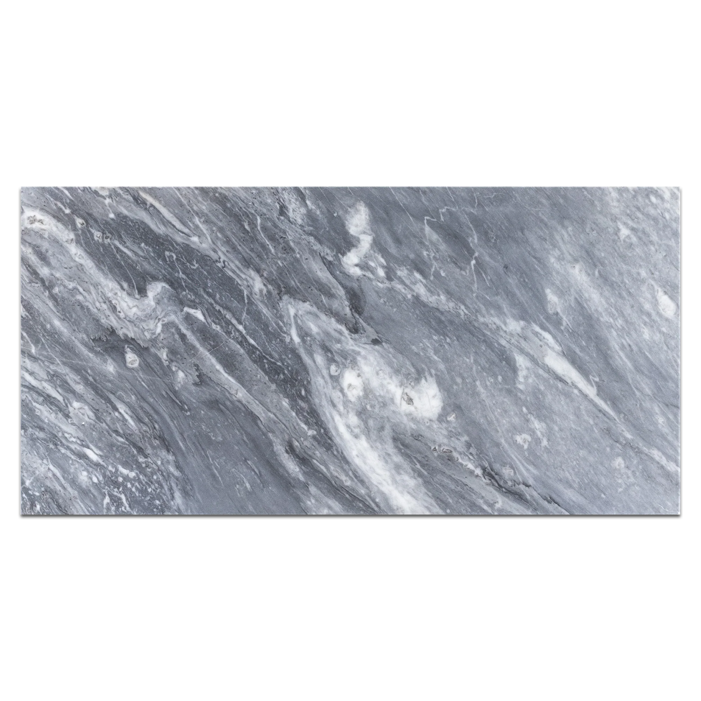 12x24, 3/8 Bardiglio Italian Gray Marble Tile