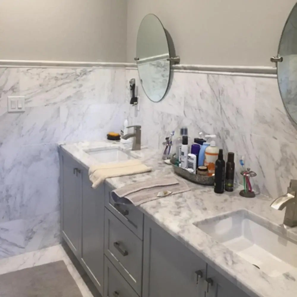 Oriental White 3x6 Marble Subway Tile