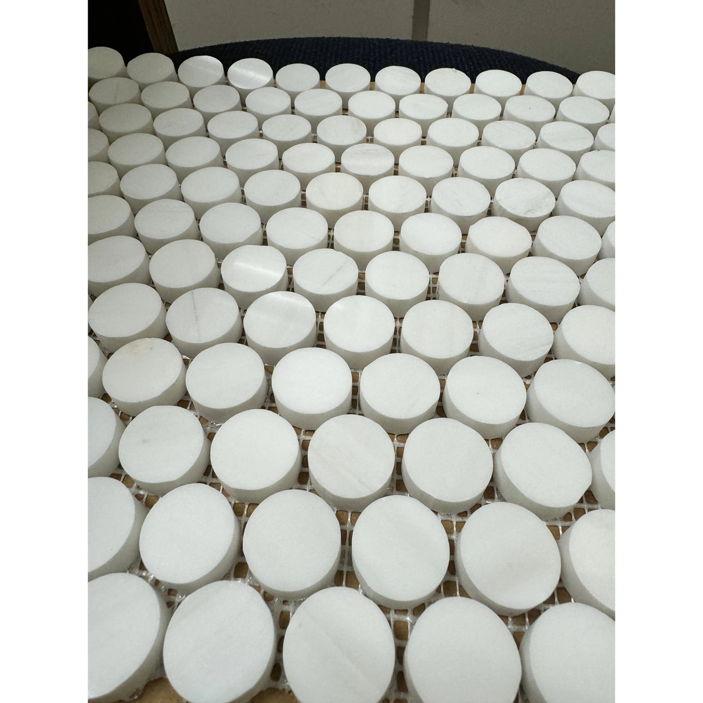 Bianco Dolomite Penny Round Marble heytiles
