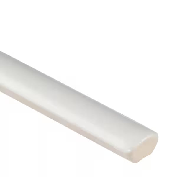 Divine Whisper White 5/8" x 6" Glossy Ceramic Quarter Round Molding