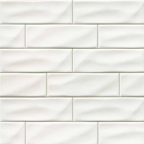Divine Whisper White 4" x 12" Handcrafted-Style Glazed Ceramic Subway Tile