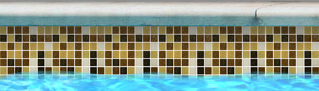 Brown Mix 3/4" x 3/4" Porcelain Mosaic by Fujiwa Tile