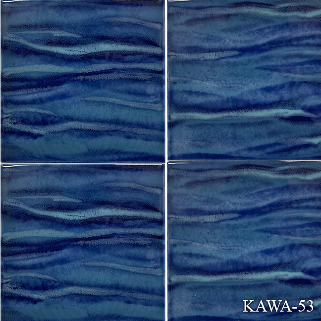 Kawa Aqua Blue 6" x 6" Porcelain Pool Tile by Fujiwa Tile