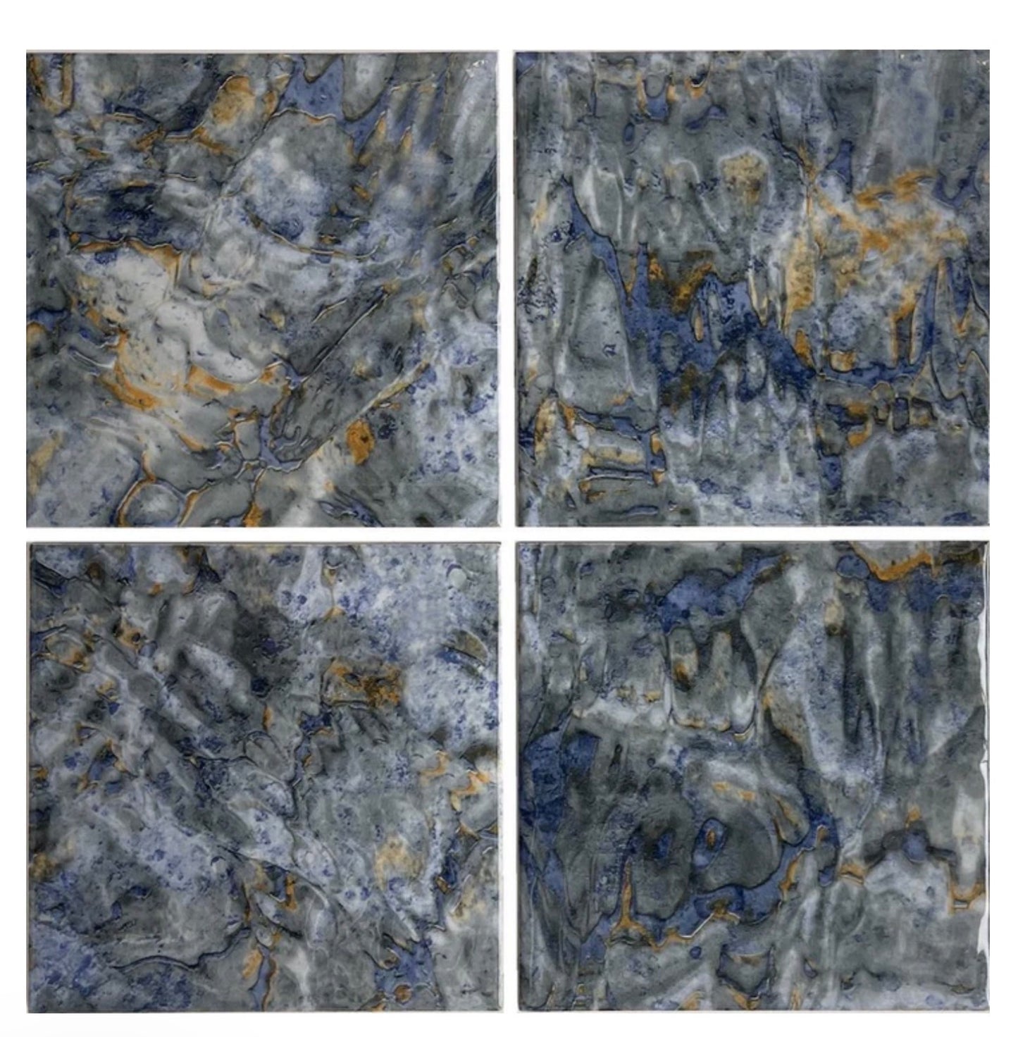 Inka Blue Quartz 6" x 6" Glazed Porcelain Pool Tile by Fujiwa Tile