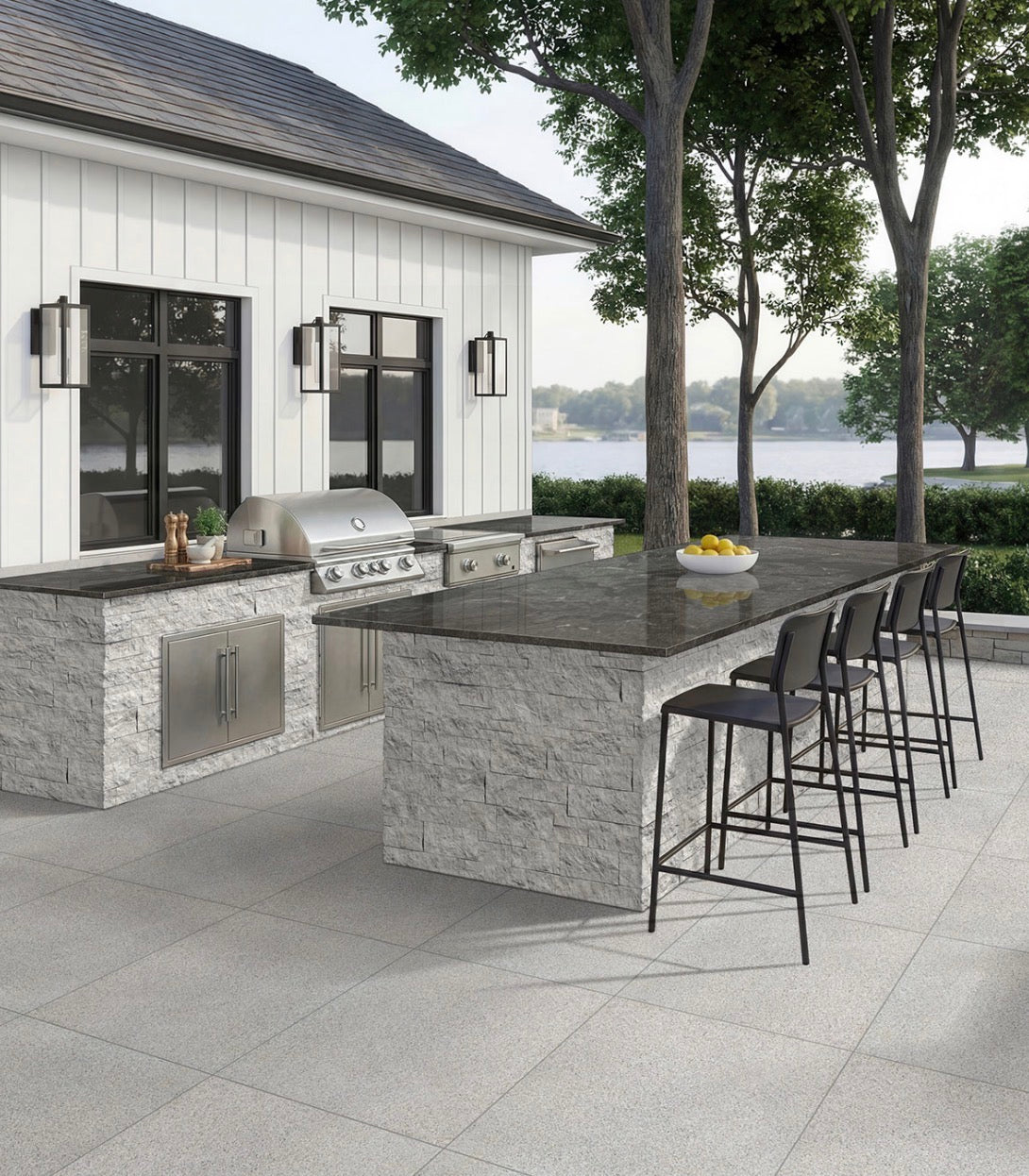 Laguna Gray 9" x 24" Splitface Quartzite Ledger Panel by MSI