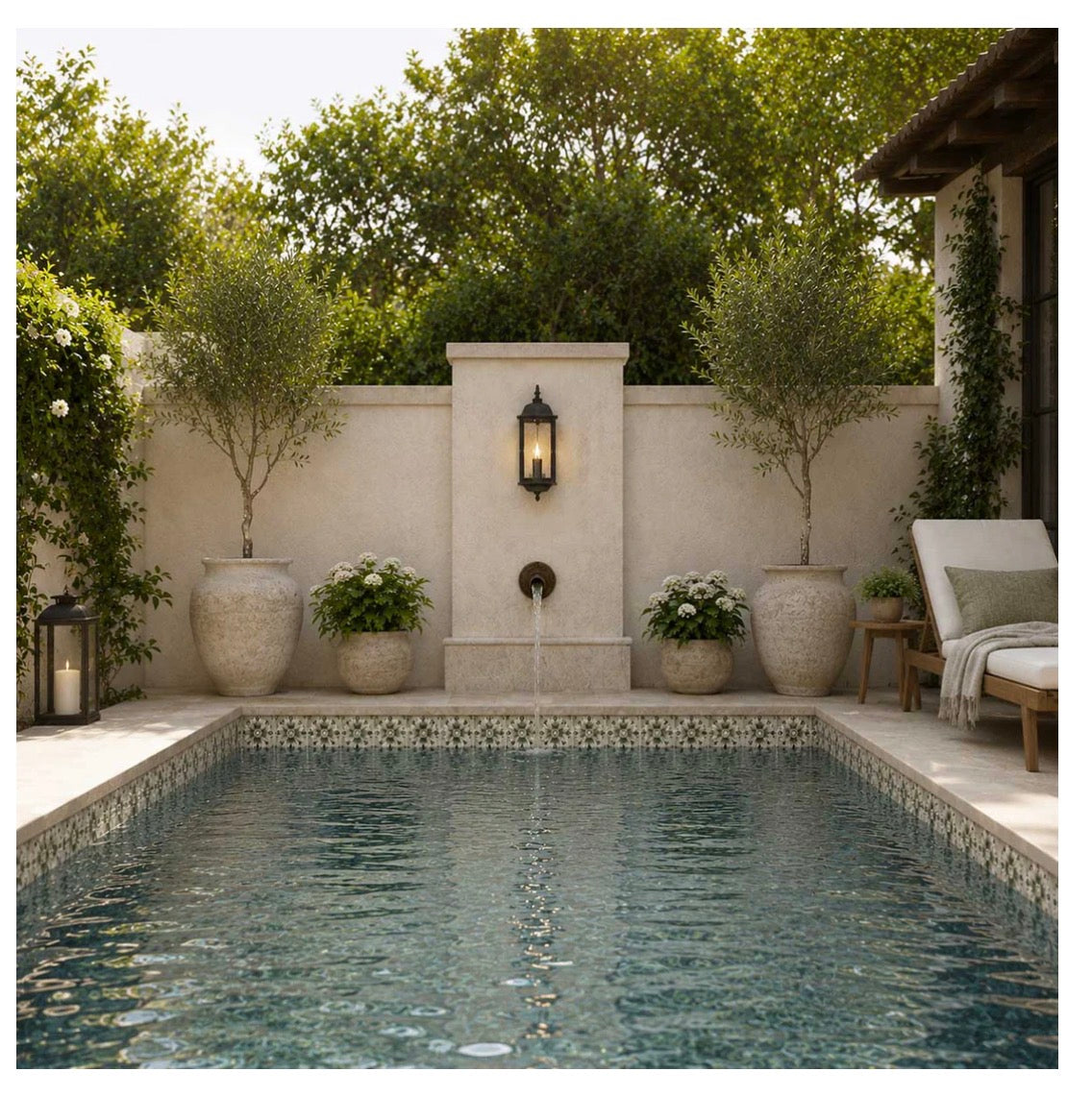 Fujiwa Tile Doris Marlin Green 6" x 6" Porcelain Pool & Spa Tile