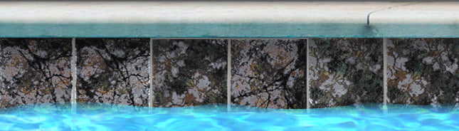 Fujiwa Saga Series: 6" x 6" Midnight Blue Semi-Gloss Porcelain Pool Field Tile