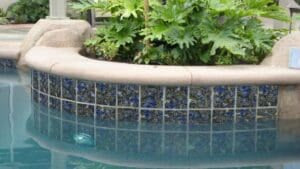 Fujiwa Lunar Series: 6" x 6" Peacock Glazed Porcelain Pool Field Tile