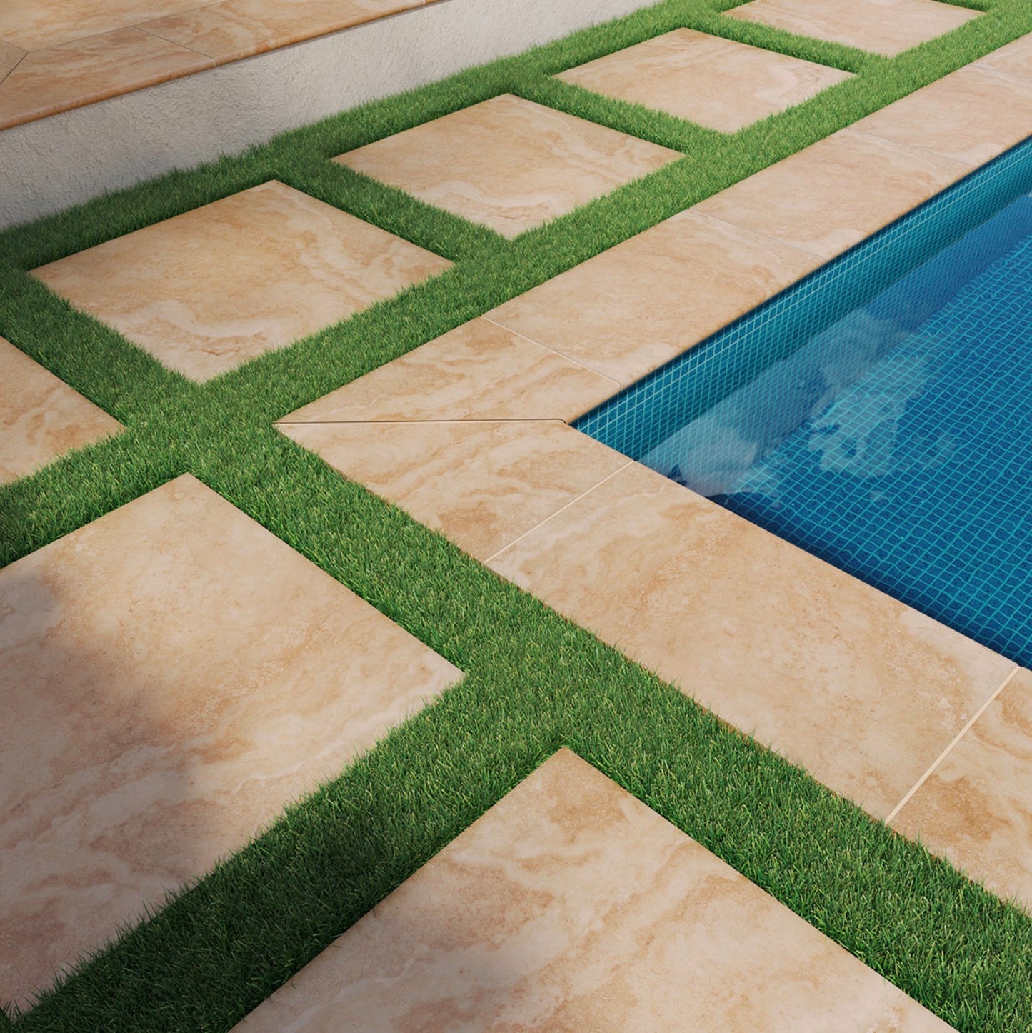 Tierra Beige™ Arterra Series: 24" x 24" x 2cm Matte Porcelain Outdoor & Indoor Paver