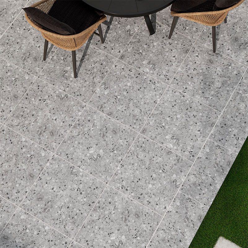 Terrazo Gris® Arterra® Series: 13" x 24" x 2cm Matte Porcelain Pool Coping & Step Tread