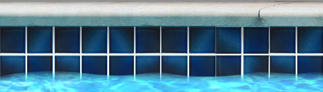 KLM Series Misty Blue 3" x 3" Porcelain Pool Tile