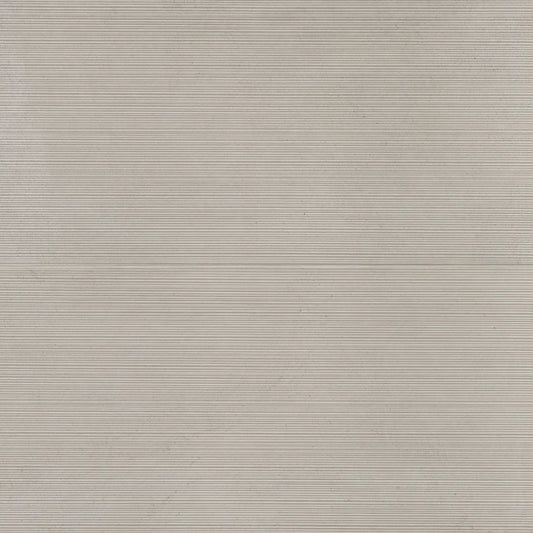 Matte porcelain decorative tile in a subtle pearl finish with a soft linear pattern.