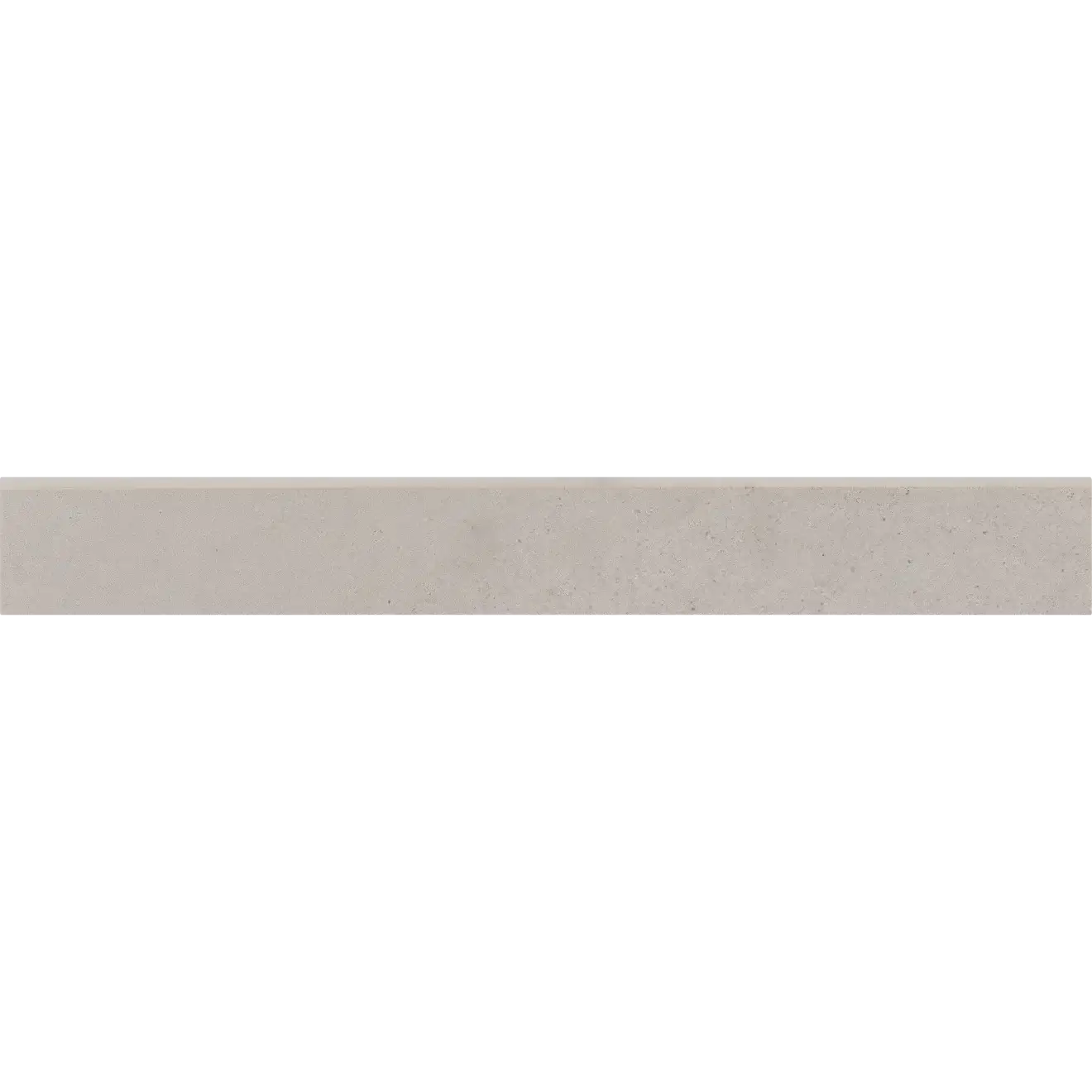 Thaddeus 3" x 24" matte porcelain bullnose trim in Pearl, showcasing a sleek, elegant finish for tile installations.