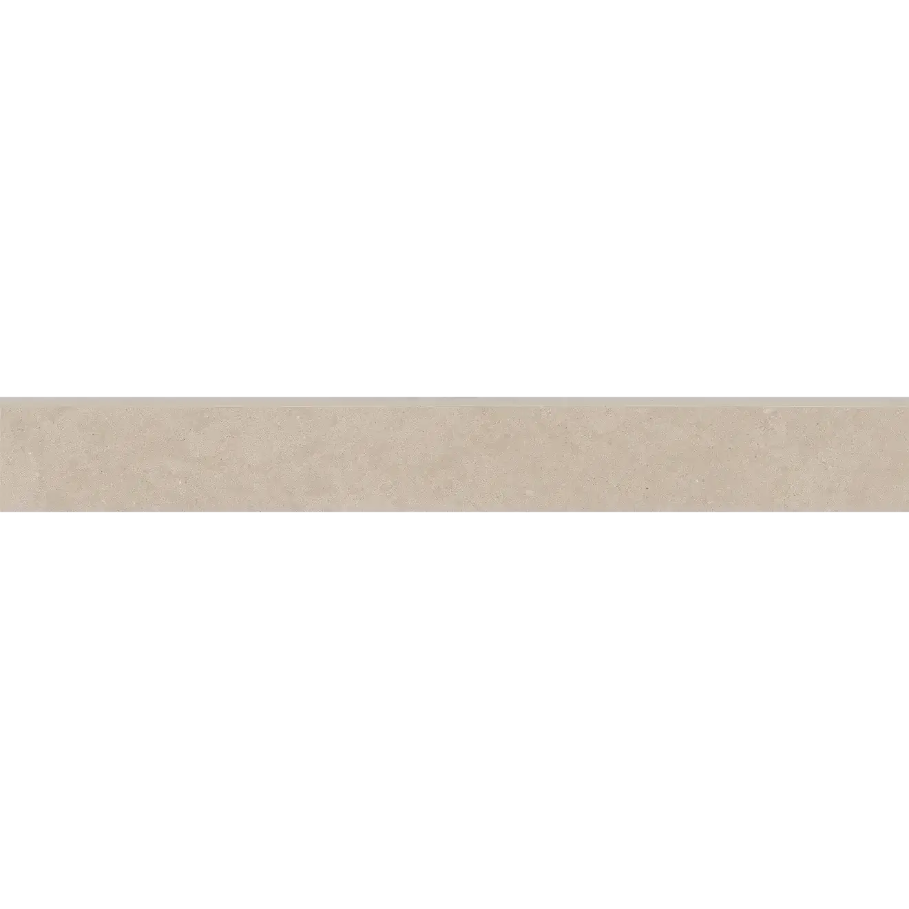 Thaddeus 3" x 24" matte porcelain bullnose trim in Almond, providing a warm finish for tile installations.