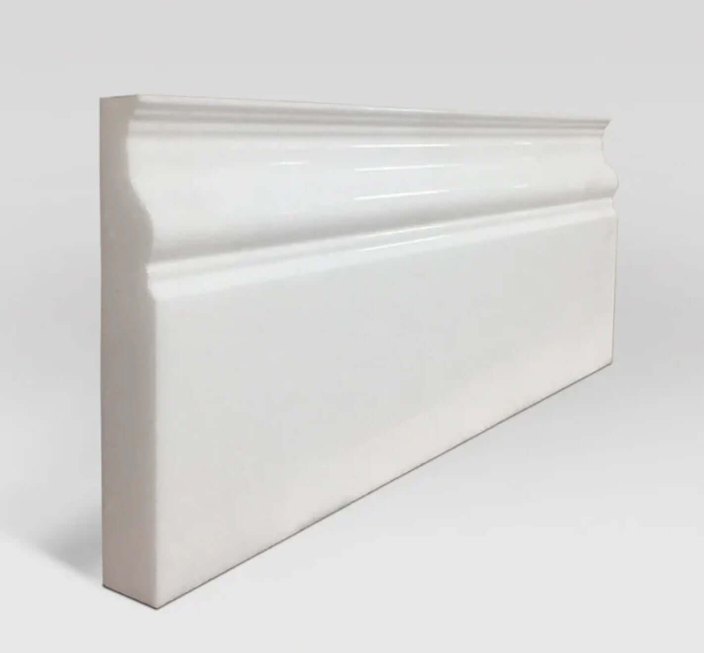 Thassos White Marble Polished Baseboard Skirting Molding 4 3/4x12