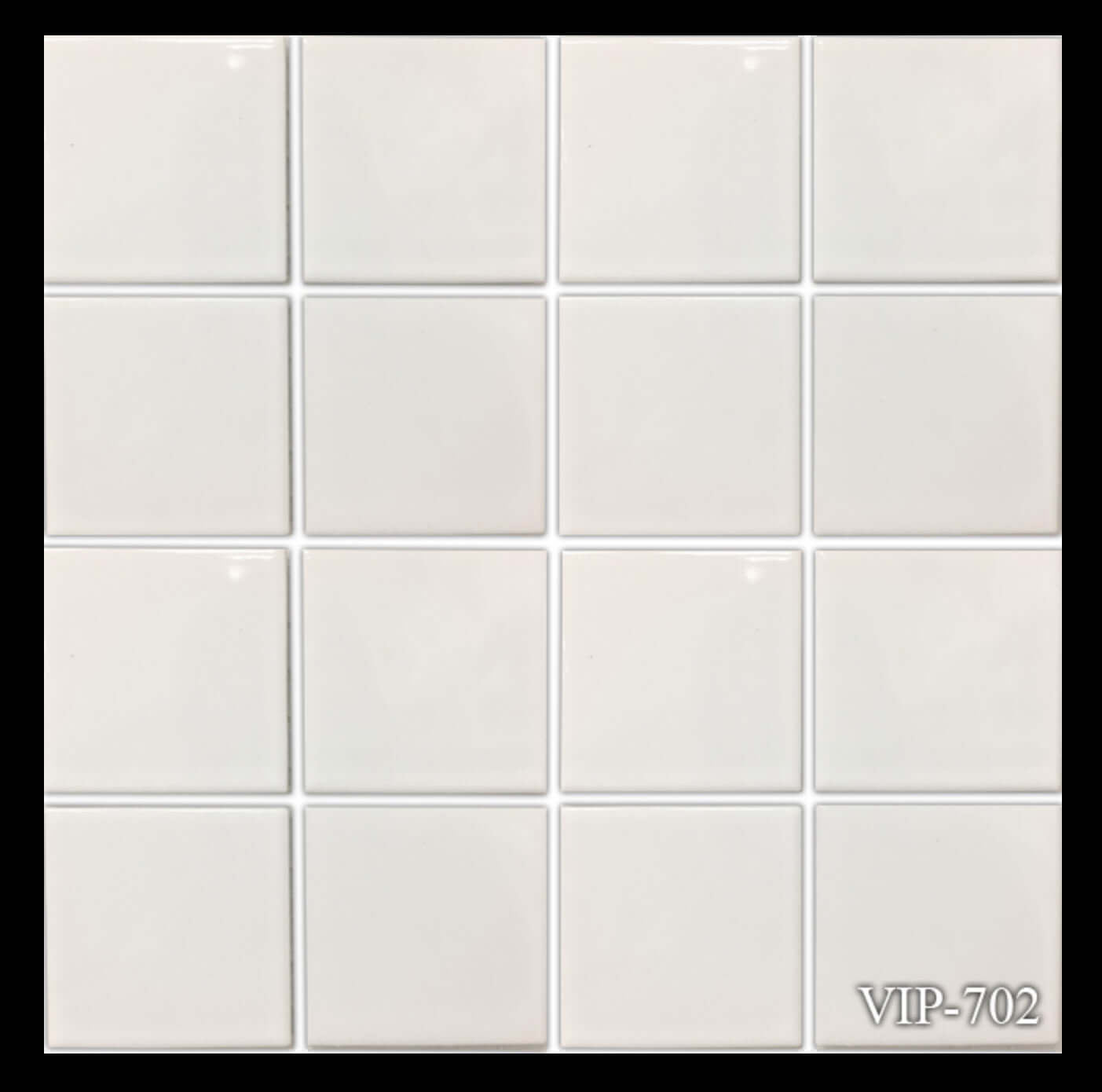 Fujiwa Tile VIP 3x3 Series, White, Pool Rated Mosaic Tile
