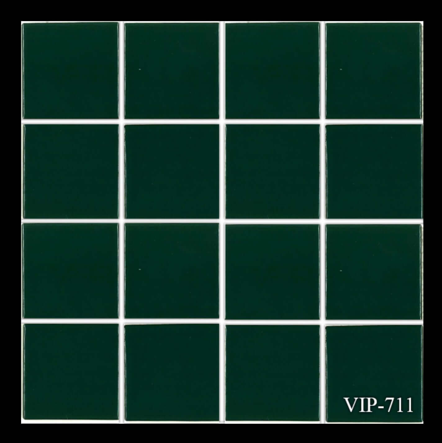 Fujiwa Tile VIP 3x3 Series, Hunter Green Pool Rated Mosaic