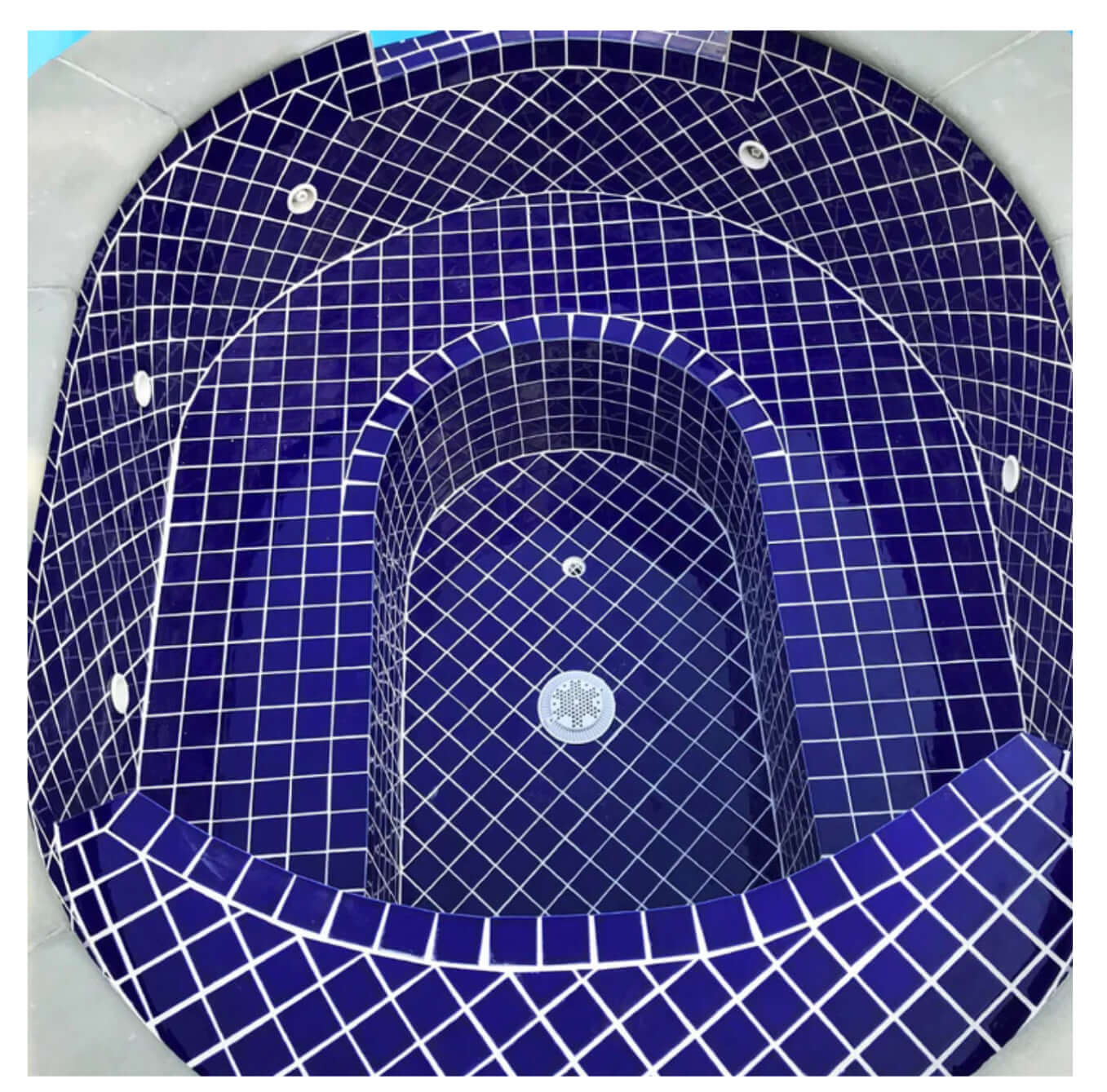 Fujiwa Tile VIP 3x3 Series, Cobalt Blue Pool Rated Mosaic
