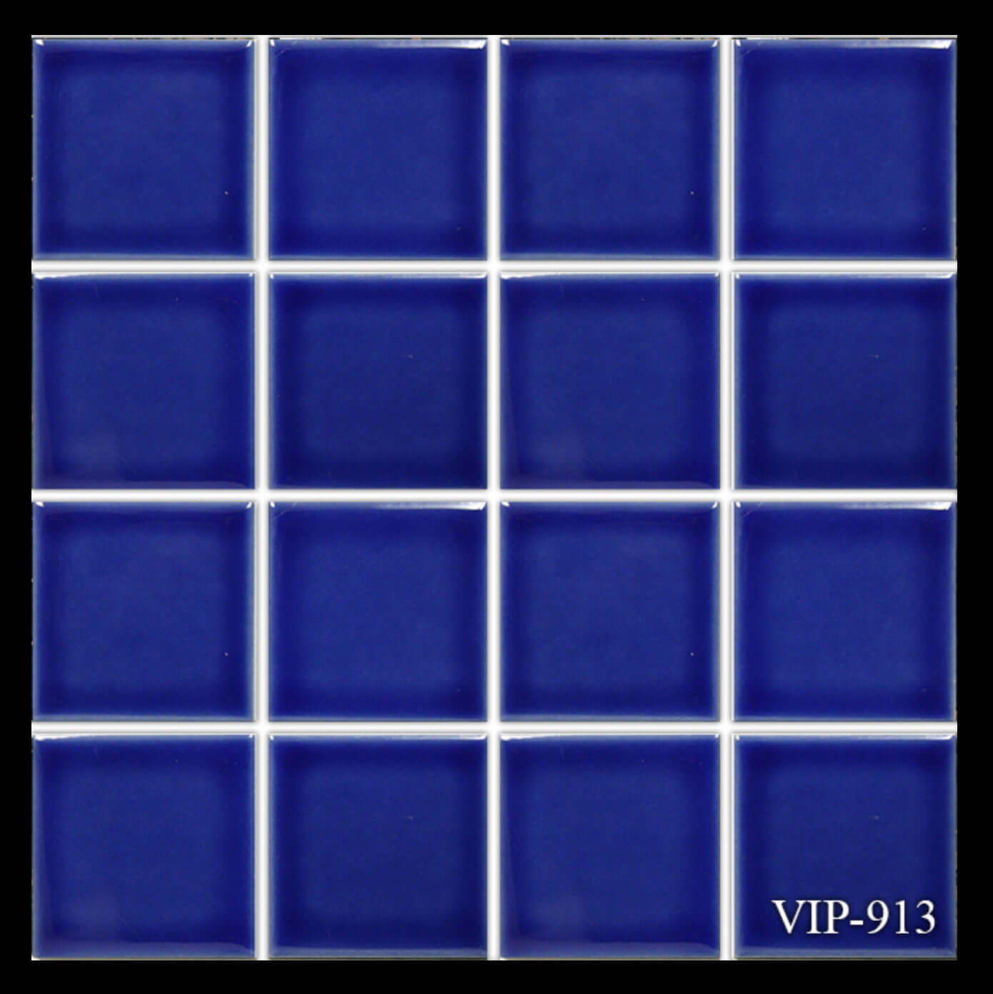 Fujiwa Tile VIP 3x3 Series, Electric Blue Pool Rated Mosaic