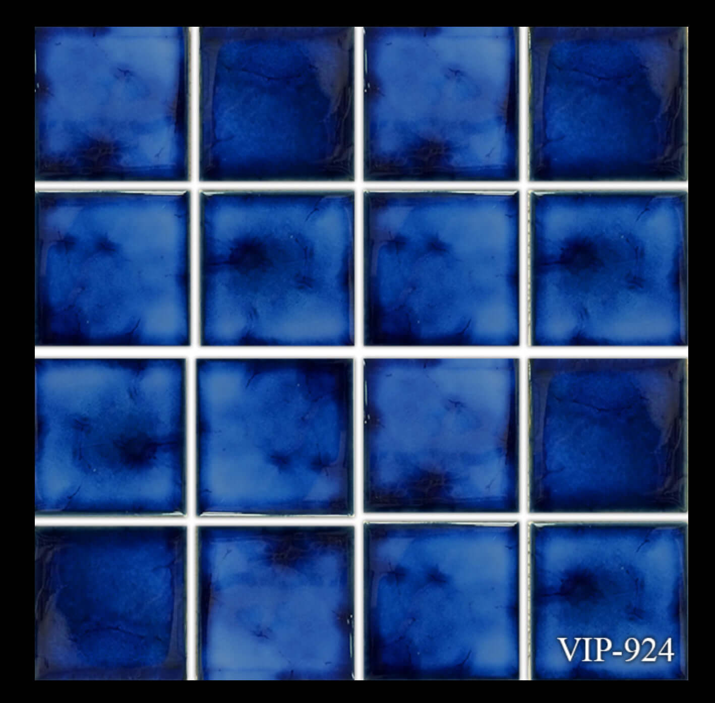 Fujiwa Tile VIP 3x3 Series, Marble Blue Pool Rated Mosaic