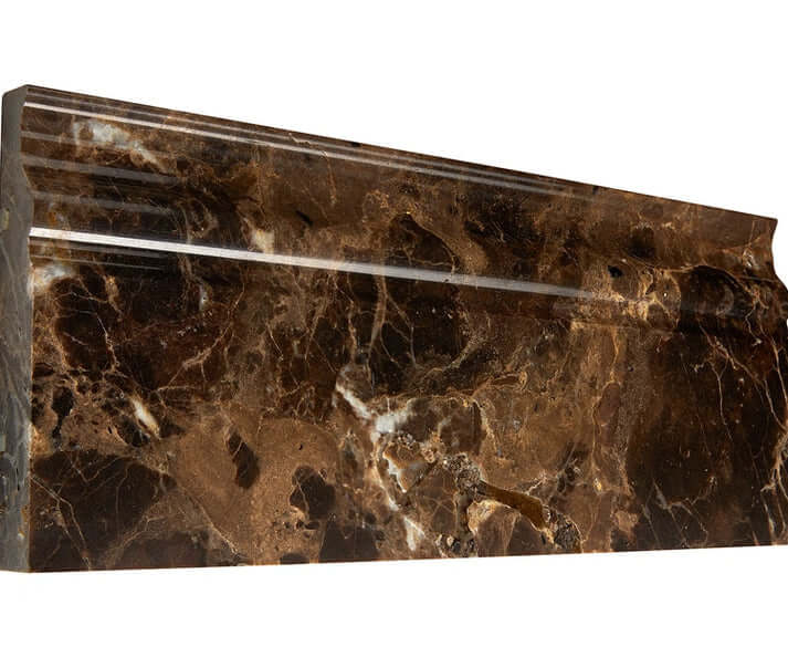 Iberian Emperador Dark 4 3/4x12 Baseboard Skirting Molding