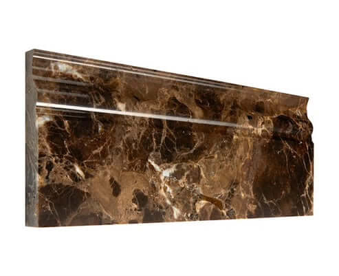 Iberian Emperador Dark 4 3/4x12 Baseboard Skirting Molding