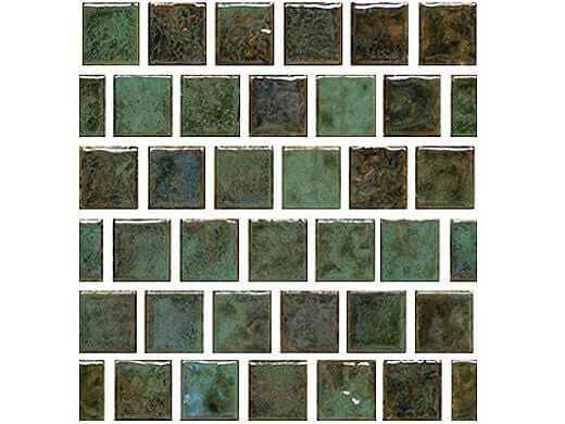 Fujiwa Tile Joya Series 1x1 Verde, Pool Rated Tiles