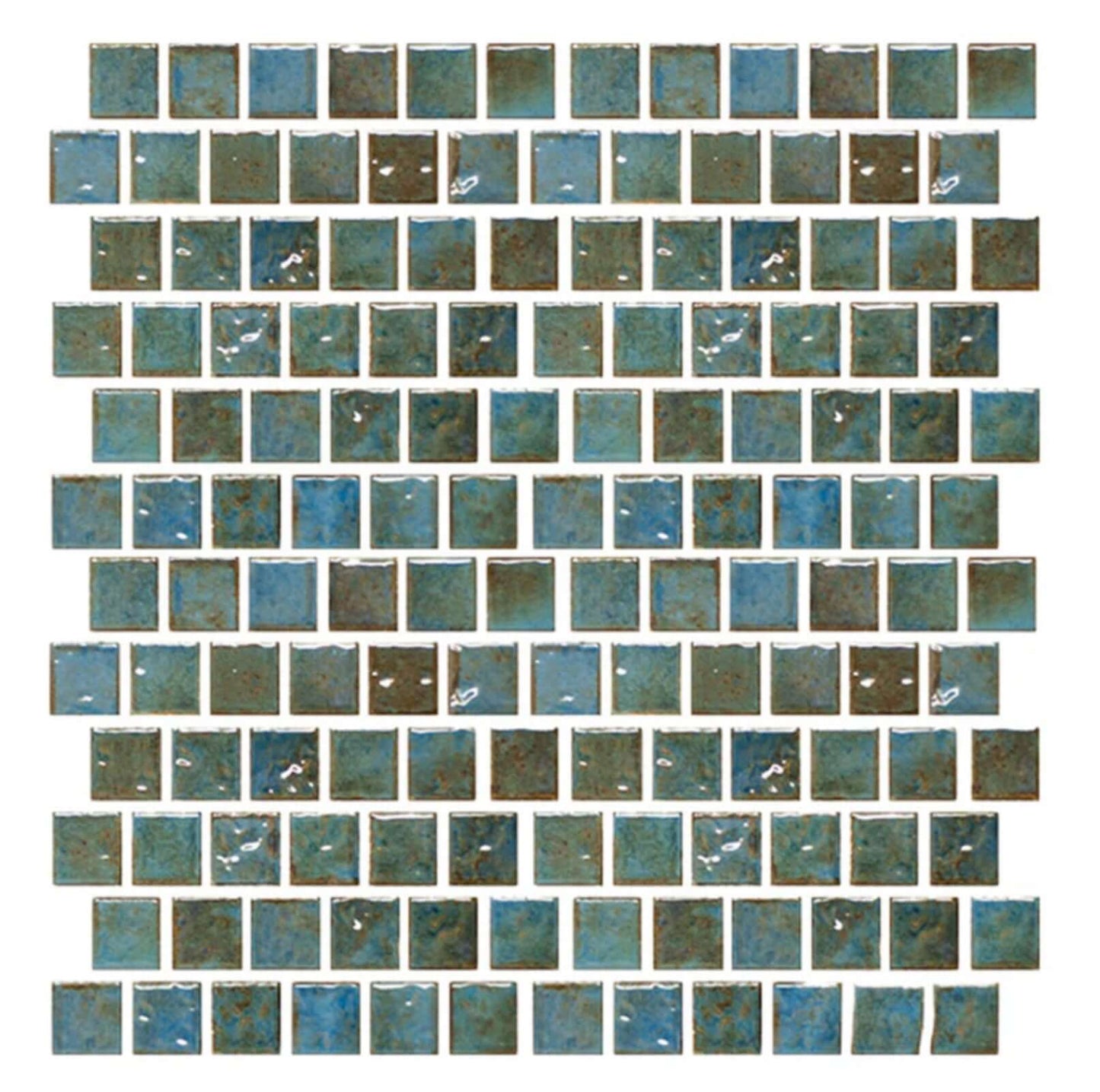 Fujiwa Tile Joya Series 1x1 Albi Blue, Pool Rated Tiles