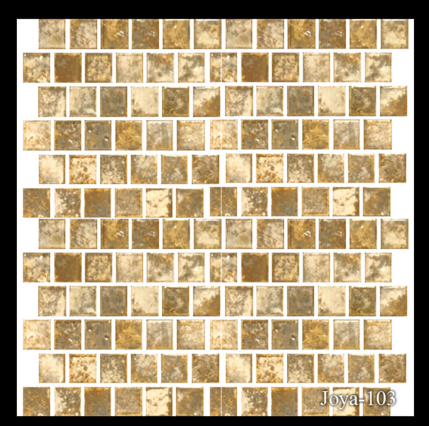 Fujiwa Tile Joya Series 1x1 Gold , Pool Rated Tiles