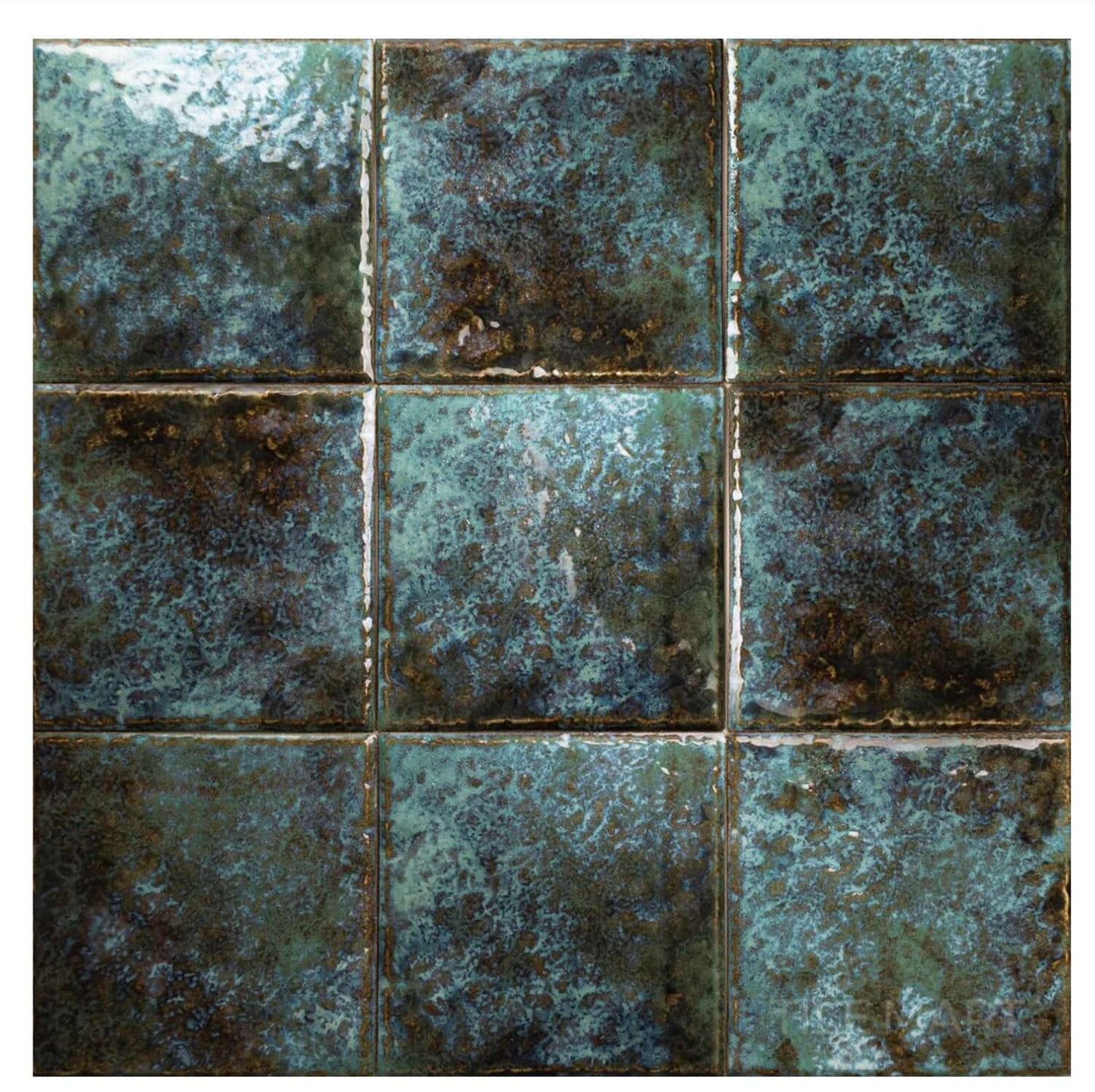 Fujiwa Joya Verde 6X6 Semi Gloss Porcelain Pool Rated Tiles
