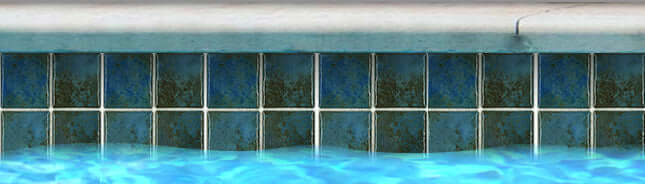 Fujiwa Albi 3x3 semi glossy porcelain tiles in a pool, featuring vibrant Albi Blue color design.
