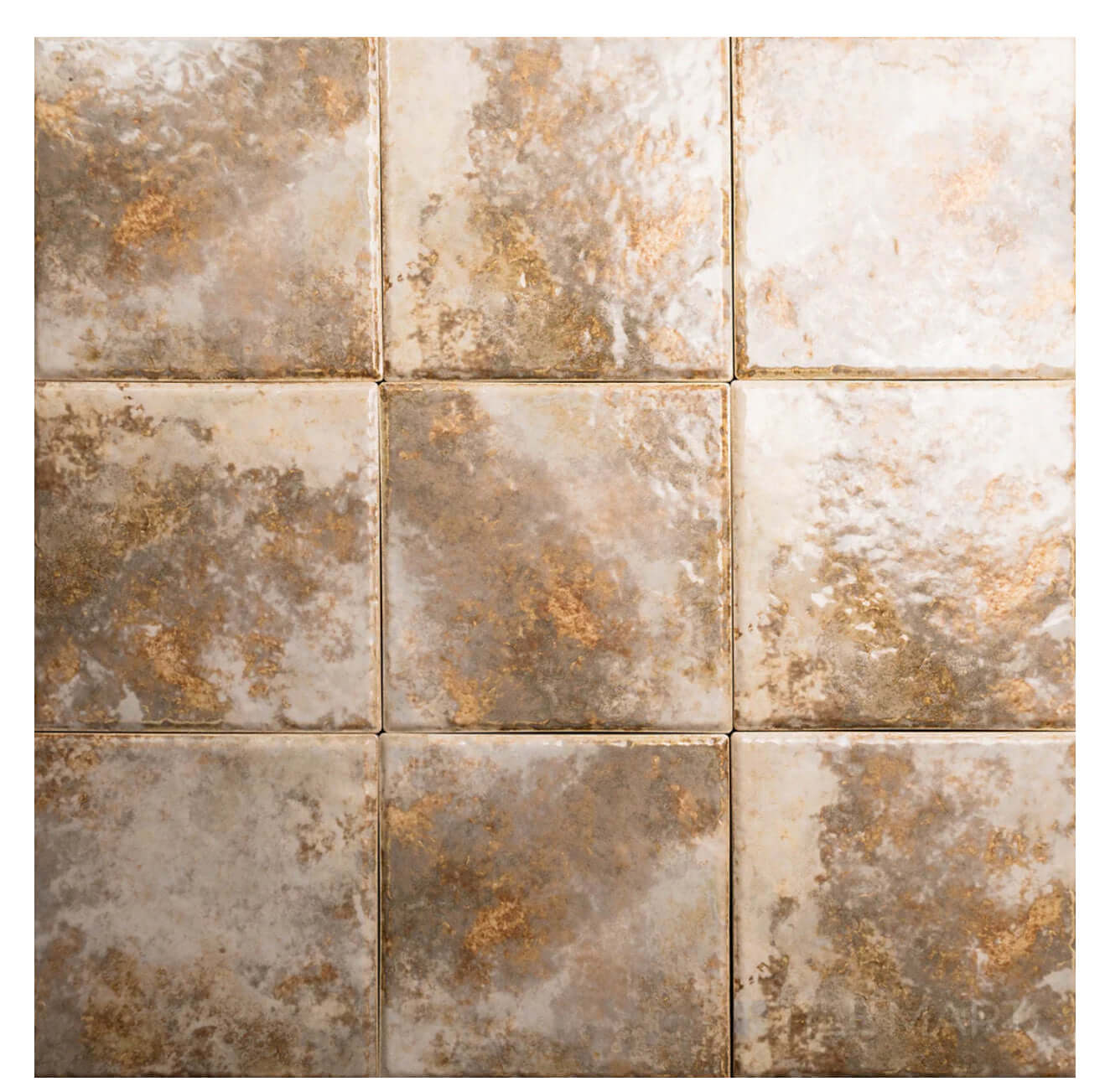 Fujiwa Joya Gold 6X6 Semi Gloss Porcelain Pool Rated Tiles