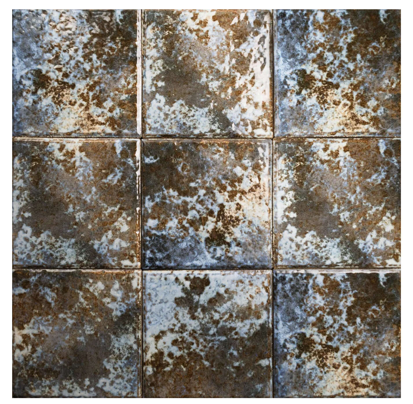 Fujiwa Joya Cotto 6x6 semi gloss porcelain pool rated tiles in earthy terracotta colors.