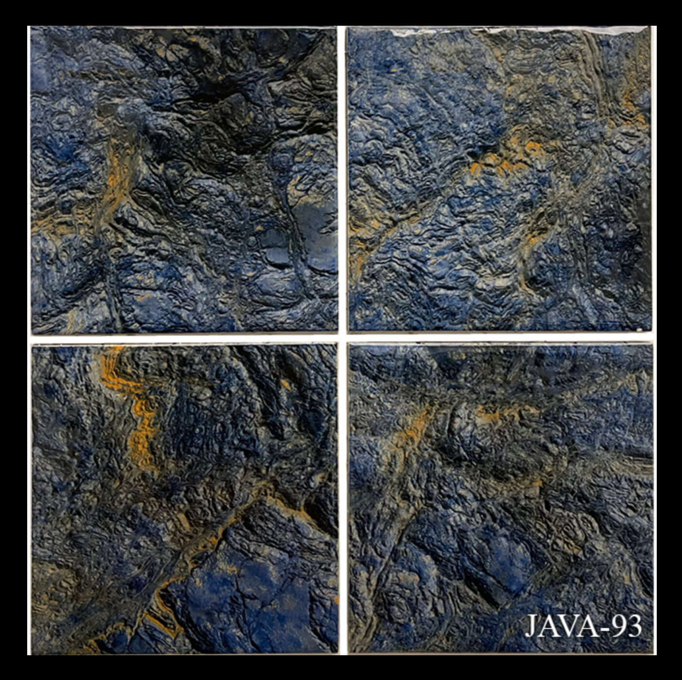 Java Series Santa Barbara Blue 6x6 porcelain pool tile displaying a vibrant textured blue surface.