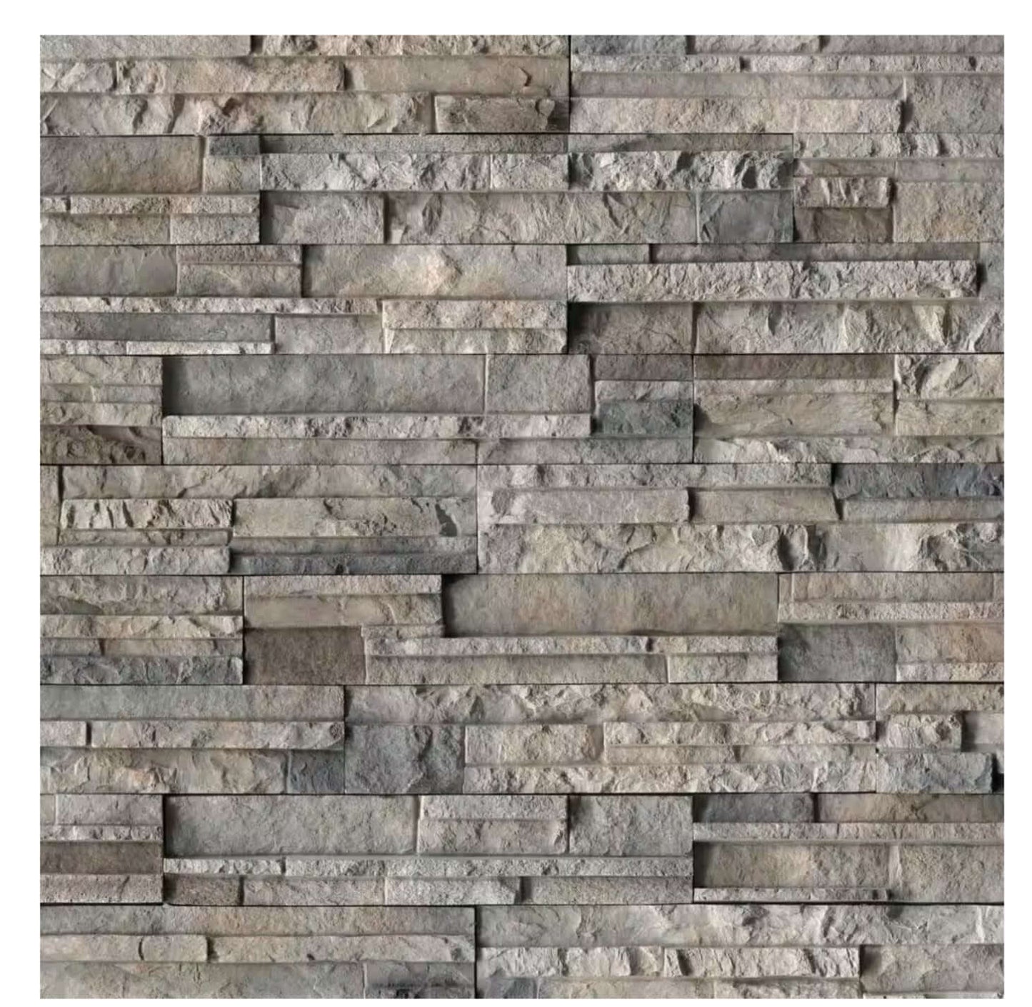 Terrado Ashbury Shadow 4” x 20” in. Natural Finish Cement Stone Look Ledger Panel Wall Tile