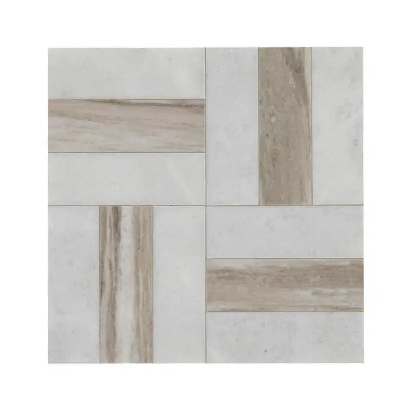 Winslow Weave 12" X 12" Polished Marble Mosaic