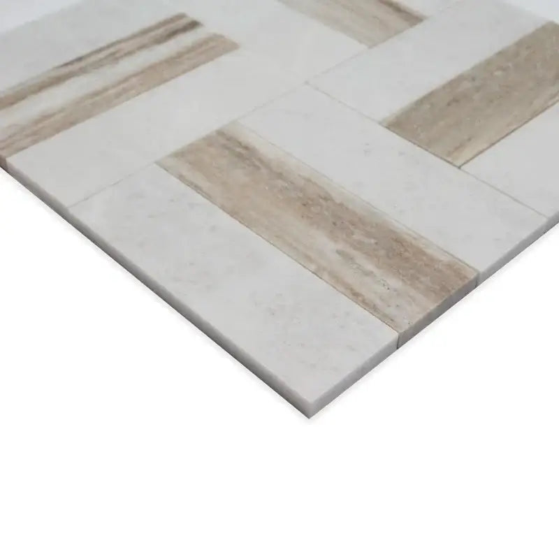 Winslow Weave 12" X 12" Polished Marble Mosaic