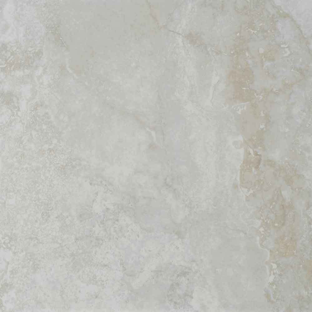 MSI Argento Travertino 24x24 Matte Rectified Porcelain Paver featuring a sophisticated light gray and beige design.