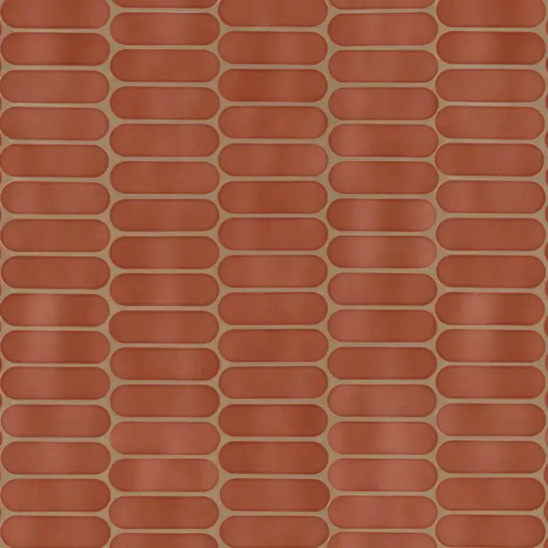 Terra Ellipse 12" X 12" Glossy Glass Mosaic Wall Tile