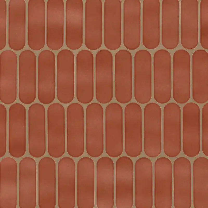 Terra Ellipse 12" X 12" Glossy Glass Mosaic Wall Tile