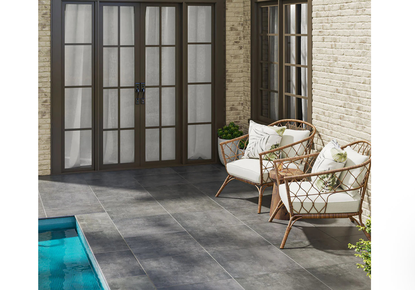 Benton Antracite 13X24 Coping Matte Porcelain